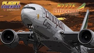 Ethiopian Cockpit 777 Freighter [upl. by Fricke]