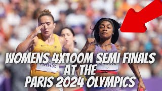 Womens 4X100M Relay Semi Finals At The Paris 2024 Olympics [upl. by Ahsenid]