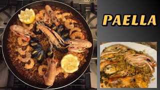 Paella de marisco valenciana 🥘 [upl. by Aicala]