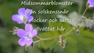 Majas alfabet M  Midsommarblomster med text [upl. by Fish]