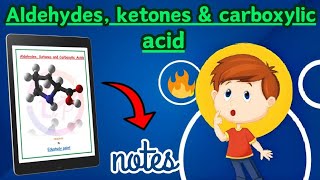 Aldehyde ketone and carboxylic acids Class 12th Chemistry ch8 Best NOTES  Edustudypoint [upl. by Swartz]