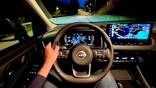 Nissan QASHQAI 2023  night POV drive ePOWER version PURE DRIVING [upl. by Novick]