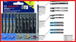 Great product  BOSCH T5002 TShank MultiPurpose Jigsaw Blades 10 Piece Assorted Jig Saw Blade [upl. by Ddart]