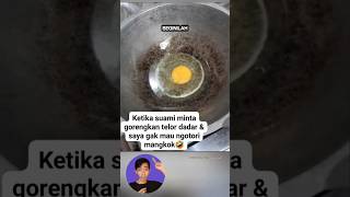 Aduk telur dadar tanpa menggunakan mangkok shorts viral memasak [upl. by Ehttam]