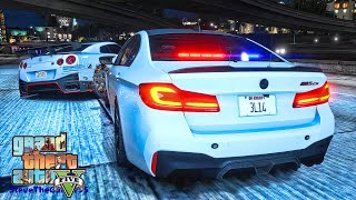 Playing GTA 5 As A POLICE OFFICER Gang Unit Patrol🔥🔥 GTA 5 Lspdfr Mod 4K [upl. by Aremus]