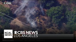 Small brush fire breaks out in Beverly Crest area of LA [upl. by Theodore]