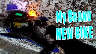 Some Bitch Thinks Shes Hot Shit  WR250R Snow Riding [upl. by Aisorbma]