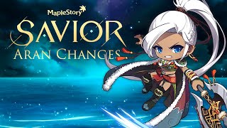 Aran Changes in Savior  MapleStory [upl. by Awe]