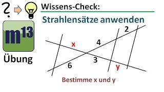 Übung 1 Strahlensatz in der XFigur anwenden [upl. by Ttoille]