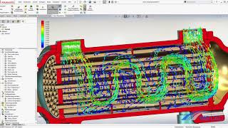 SOLIDWORKS FLOW Simulation Wärmetauscher [upl. by Jackquelin]