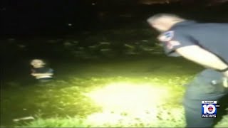 Body camera footage shows rescue of 3yearold girl from Lauderhill lake [upl. by Adnarom]