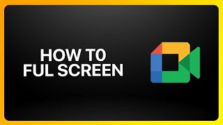 How To Full Screen In Google Meet Tutorial [upl. by Ahsinet]