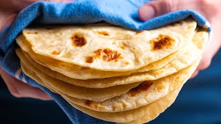 Easy Soft Flour Tortillas Recipe [upl. by Polky]