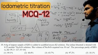 Chemistry MCQ 12  Grade 12  1st term  Iodometric titration  Practice paper 6 Q10 [upl. by Engud]