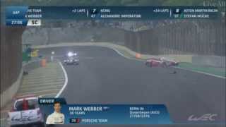 WEC 2014 Interlagos Mark Webber Huge Crash HD [upl. by Reube]