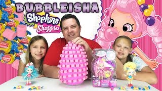 Giant Food Surprise Egg  Shopkins Shoppies Dolls  Bubbleisha [upl. by Nywrad]