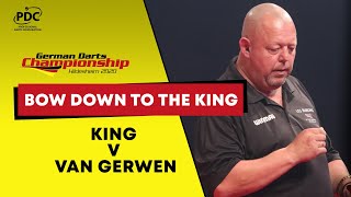 BOW DOWN TO THE KING  Van Gerwen v King  2020 German Darts Championship [upl. by Theresita802]