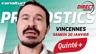 Pronostic Quinté et des courses PMU du Samedi 20 janvier 2024  En partenariat avec GenybetTurf [upl. by Leviram]