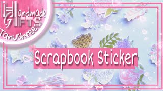 DIY Stickers For ScrapbookHow to make sticker at homeeasy craft sticker scrapbook papercraft [upl. by Navlys]