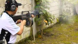 Test shots with the USAS12 Automatic Shotgun [upl. by Htebasile]