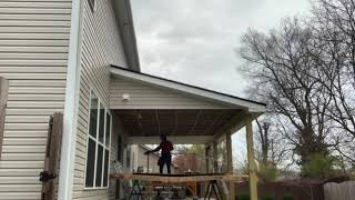 Part two building a patio roof [upl. by Laureen]