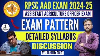 RPSC AAO Syllabus 2024  RPSC Assistant Agriculture Officer Exam Pattern amp Syllabus 2024  RPSC AAO [upl. by Aihsemat785]