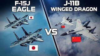 F15J Eagle Vs J11B Winged Dragon  A Worthy Foe  Digital Combat Simulator  DCS [upl. by Ariaet729]