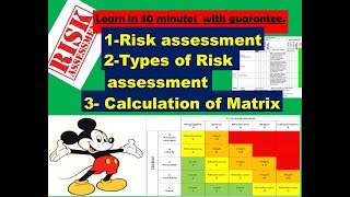 Types of Risk assessments  how to calculate Risk Matrix  how to fill Risk Assessment Formats [upl. by Tsirc712]