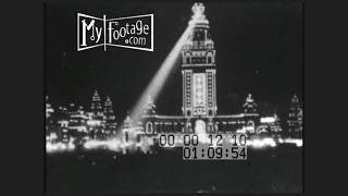 1901 Pan American Exposition At Night Electric Tower Silent [upl. by Yruoc149]