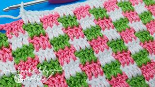 How to Crochet the Interlocking Block Stitch 🧶 [upl. by Anifled52]