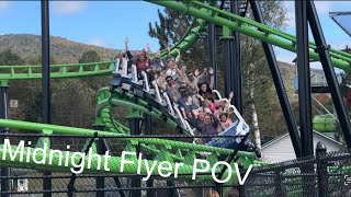 Midnight Flyer POV BRAND NEW COASTER At Santas Village CrazycoasterPOVs [upl. by Aveneg386]