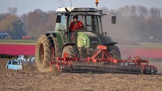 Fendt Farmer 309 C  Preparing land  Lemken Cultivator  Flevopolder  Holland [upl. by Venola]