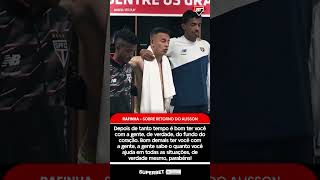 RAFINHA NO VESTIÁRIO PARABENIZANDO O ELENCO E FALANDO DO RETORNO DO ALISSON [upl. by Kcaj]