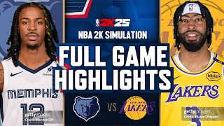 GRIZZLIES vs LAKERS  FULL GAME HIGHLIGHTS  November 7 2024  NBA 2K25 [upl. by Aenitsirhc824]