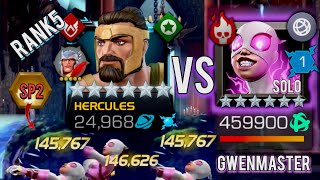 MCOC  HERCULES RANK 5 VS GWENMASTER  Kabam  contest of champions [upl. by Kcir]