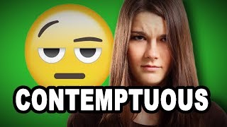 Learn English Words CONTEMPTUOUS  Meaning Vocabulary with Pictures and Examples [upl. by Ydak435]