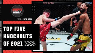 TOP 5 KNOCKOUTS OF 2021  ESPN MMA [upl. by Batista426]