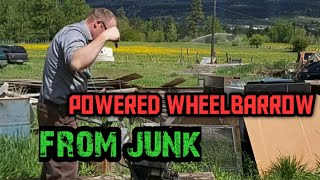 How to Make a Motorized Wheelbarrow Build Part 1 [upl. by Islek997]