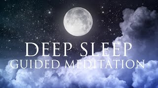 Deep Sleep Guided Meditation ➤ Relaxation Music  Delta Binaural Beat  Dissolve Overthinking [upl. by Malvie]