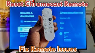 How to Reset Chromecast with Google TV Remote  Fix Remote Issues [upl. by Tammara674]