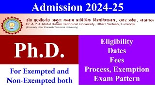 AKTU PhD Admission 2024 aktu phd form phd entrance exam phd admission 2024 aktu phd admission [upl. by Kerby]