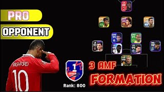 Pro 800 Rank Opponent with 3AMF Formation Long Ball Counter Gameplay eFootball 2024 Mobile [upl. by Lleddaw657]