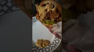 Rating Popeyes chicken sandwich fypシ゚viral brunomars food [upl. by Ardnuaek966]