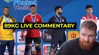 89kg Commentary  IWF World Cup [upl. by Enoyrt]