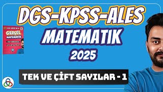 Tek ve Çift sayılar  1 Video  DGSKPSSALES Matematik  2025 [upl. by Anailil190]