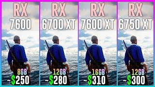 RX 7600 vs RX 6700 XT vs RX 7600 XT vs RX 6750 XT  Test in 25 Games in 2024 [upl. by Nivra]