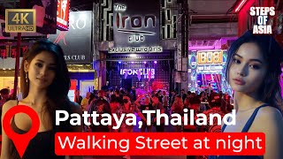 Pattaya Nightlife in Thailand Real Walking Tour 4K [upl. by Adlig943]