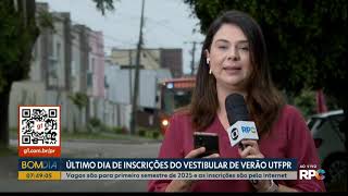 Mídia  RPC I Último dia de inscrição do Vestibular de Verão da UTFPR [upl. by Aidile927]