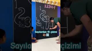 Sayılardan fil çizimi diy çocuklar kendinyap çocuklariçin çizim [upl. by Nayrbo763]