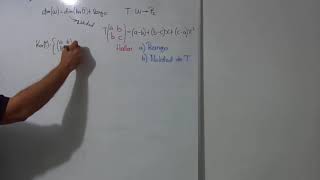 Transformaciones Lineales de M2x2 a P2 Hallar Dimension del Nucleo y Rango [upl. by Alita]